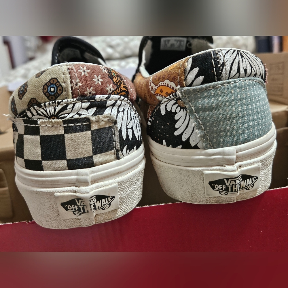Vans Multicolor Tiger Patchwork Slip-Ons - image 6